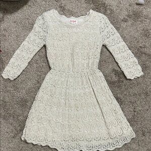 Cat & Jack Sparkly Cream Knit Dress